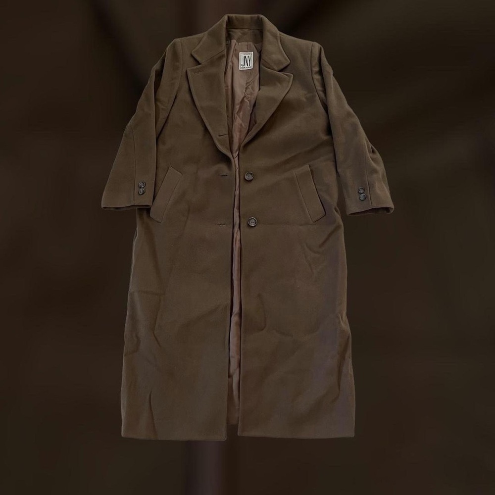 Jones New York brown pure wool trench coat